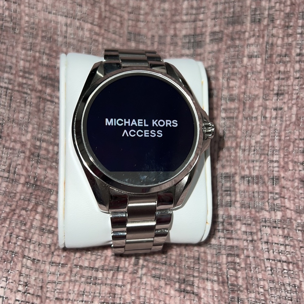 Michael Kors Access Silver Tone Smartwatch Model DW2C MKT5012 with extra band